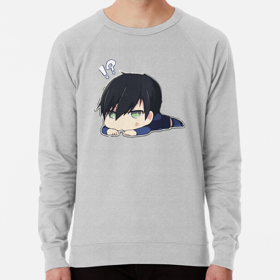 Blue Cute Chibi Hyoma Chigiri Sweatshirt - Image 4