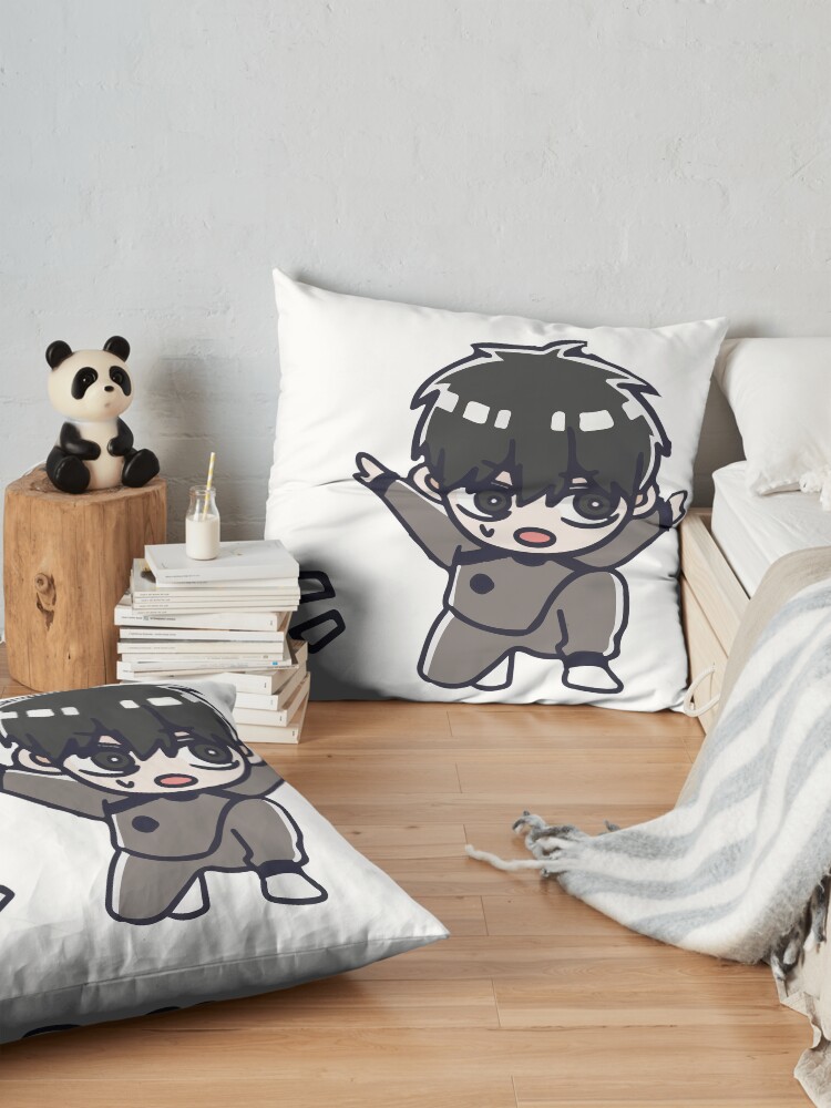 Blue Cute Chibi Hyoma Chigiri Throw Pillow - Image 2