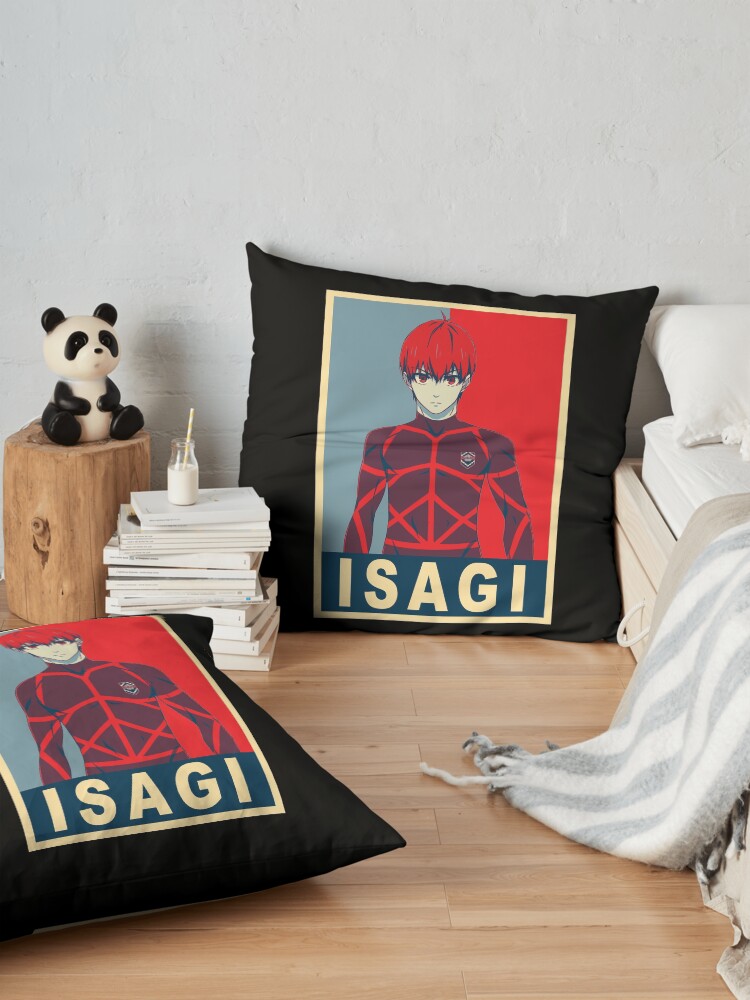 Isagi Yoichi Poster Throw Pillow - Image 2