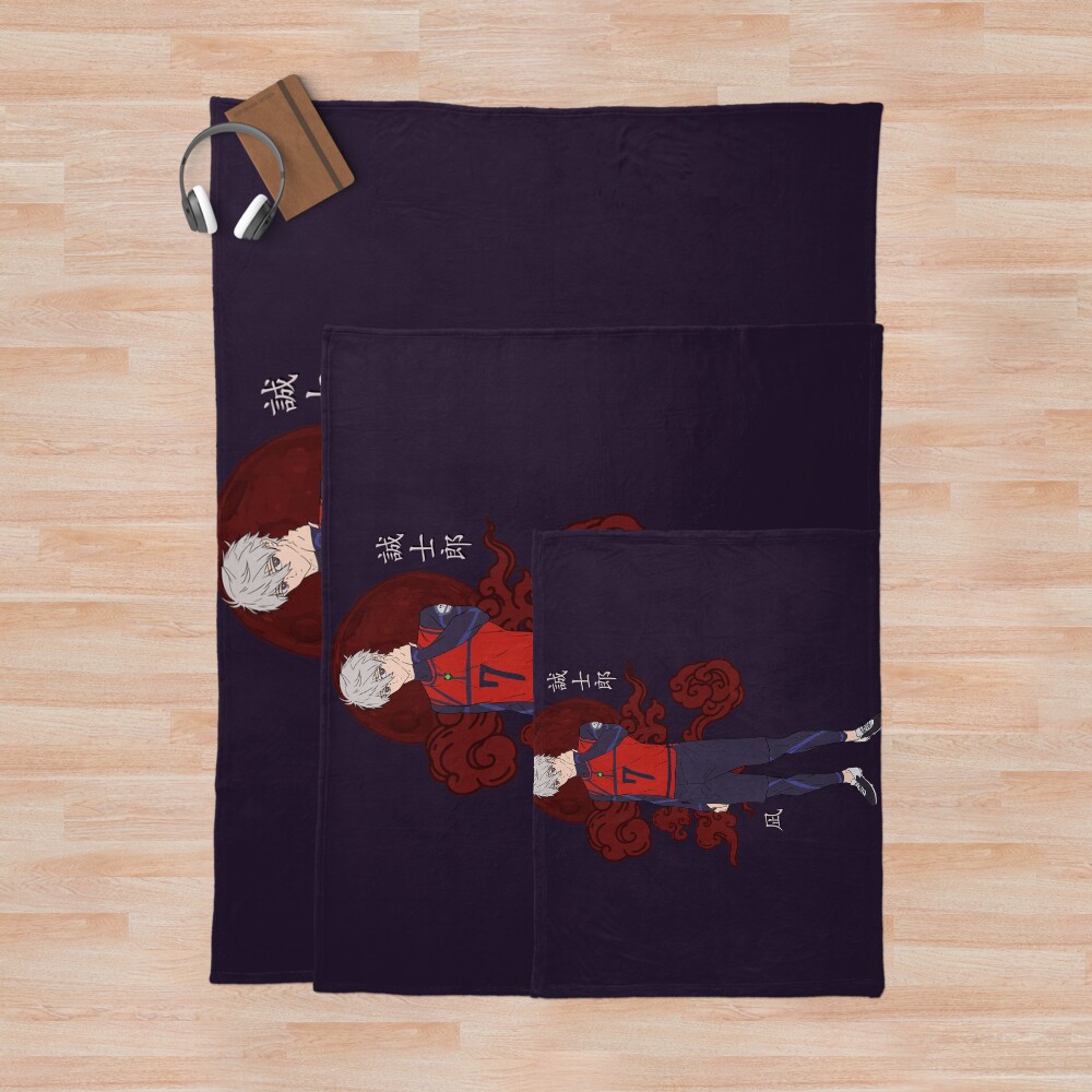Seishiro Nagi Red Team Throw Blanket - Image 3
