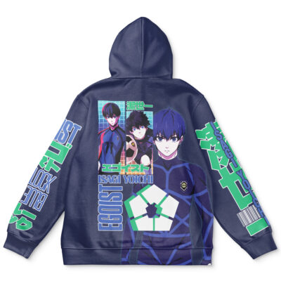 isagi Flat Hoodie back - Blue Lock UK Shop