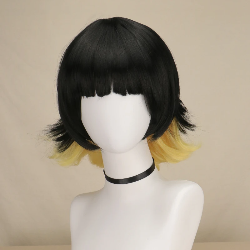 Anime Blue Lock Bachira Meguru Wig Black Yellow Cosplay - Image 5