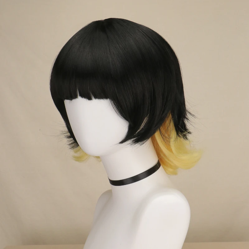 Anime Blue Lock Bachira Meguru Wig Black Yellow Cosplay - Image 4