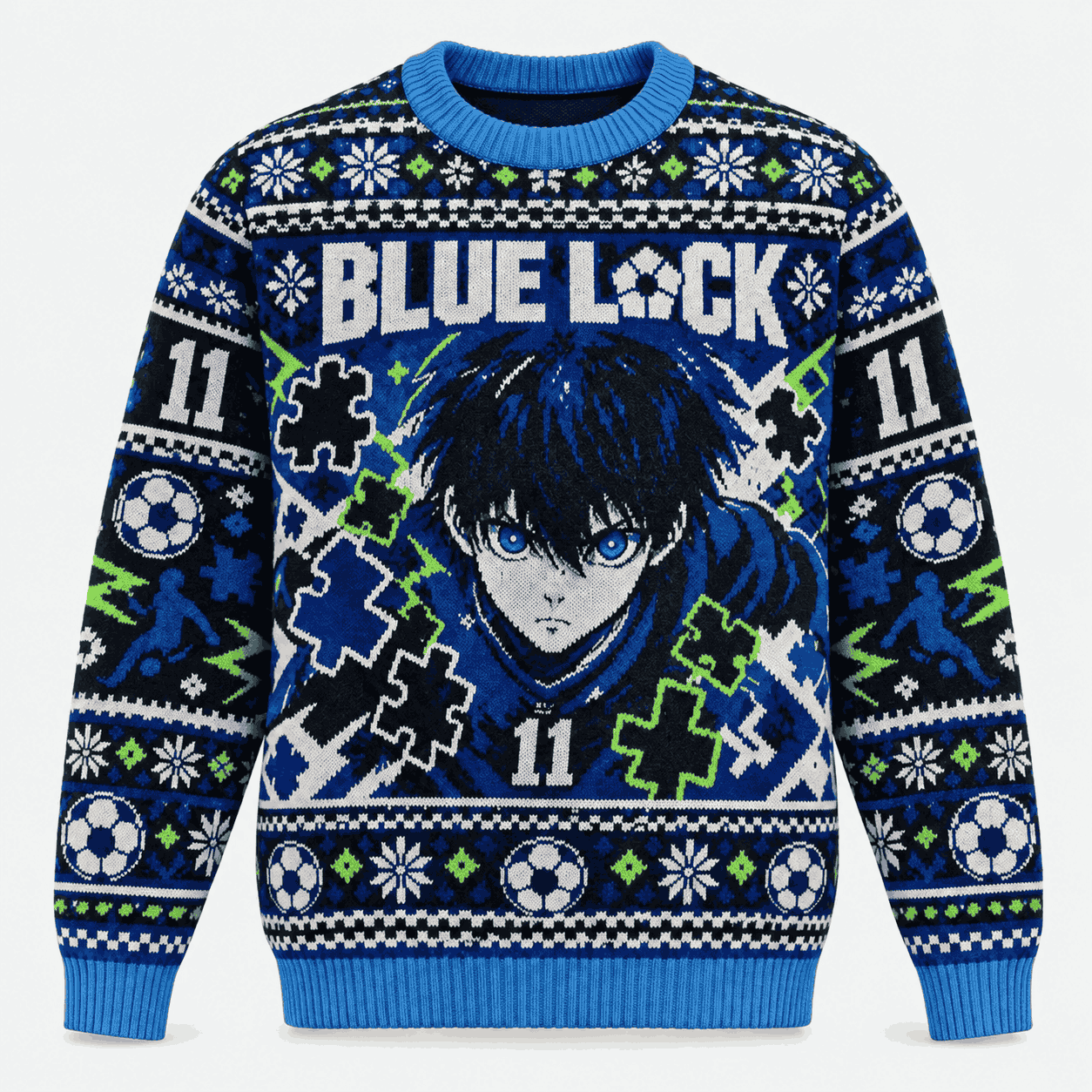 Blue Lock Isagi Yoichi Ugly Christmas Sweater